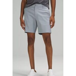 Lululemon Commission Short Classic 7" Athleisure Active Casual Chambray White 34